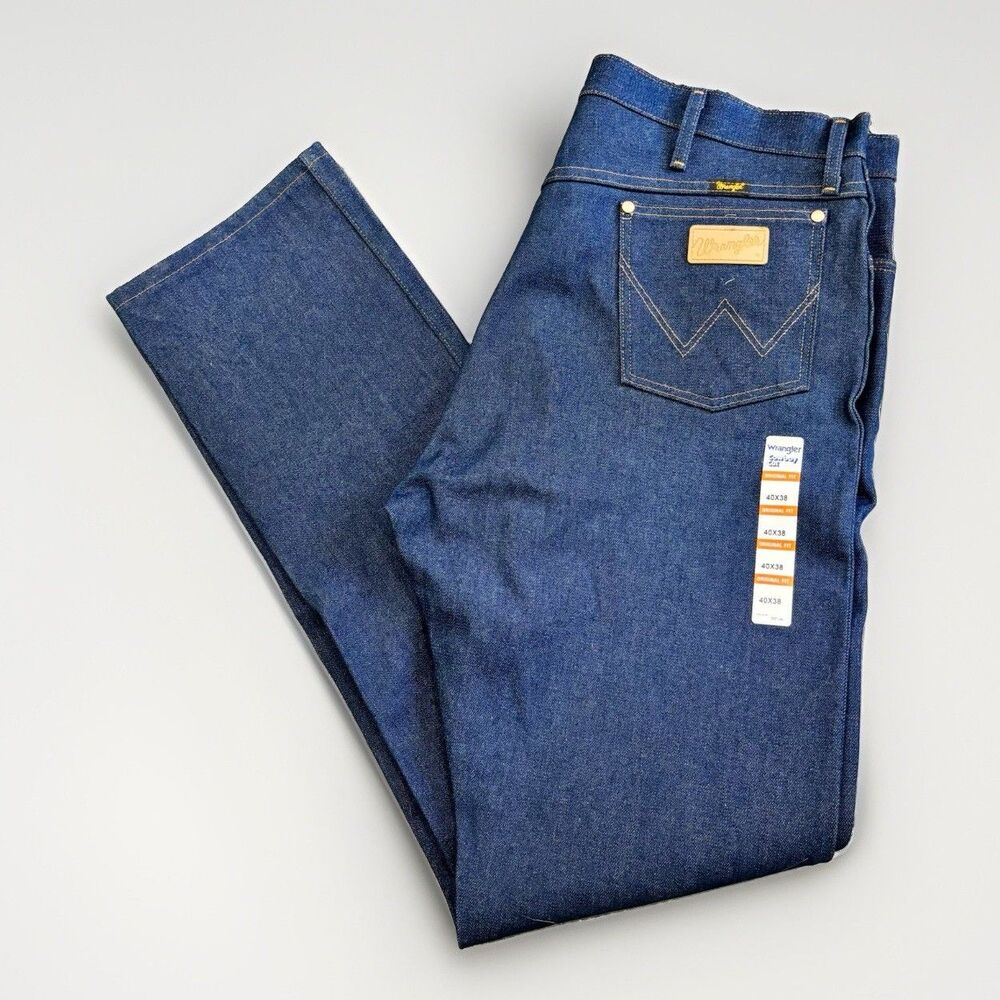 Wrangler 13MWZ Cowboy Cut Original Fit Jeans Men's Size 40x38 Rigid Indigo NEW